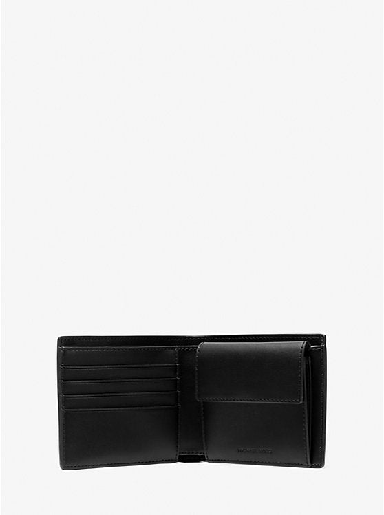 Michael Kors Cooper Pebbled Leather Billfold Wallet With Coin Pouch