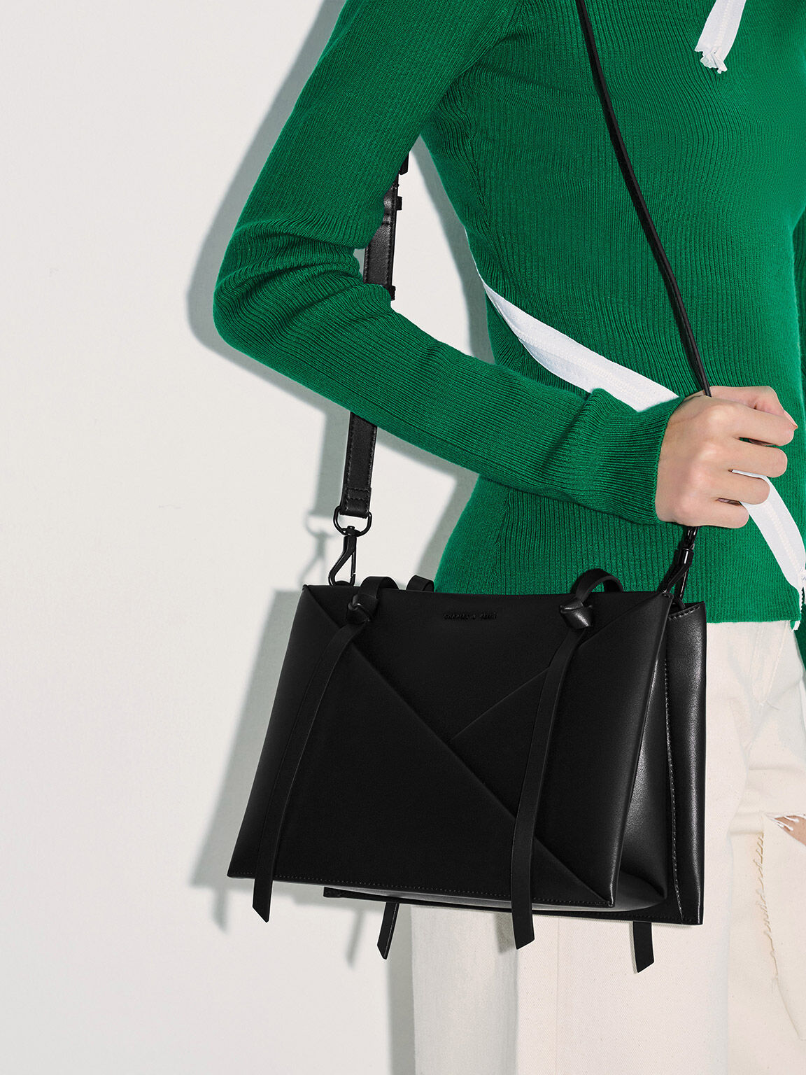 Charles & Keith Midori Geometric Tote Bag