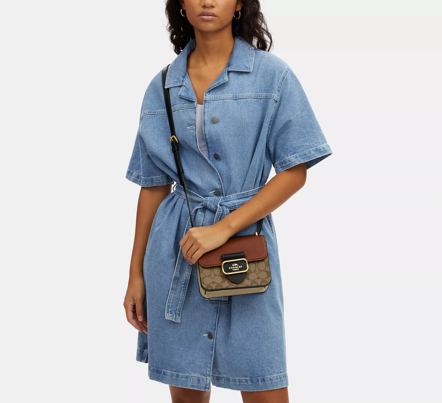 Coach Morgan Square Crossbody Bag In Colorblock Signature Canvas