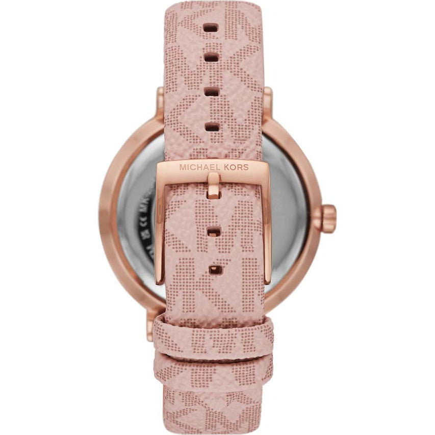 Michael Kors Addyson Rose Gold-Tone Watch - Pink Logo Strap