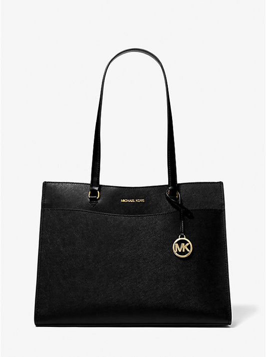 Michael Kors Jet Set Travel Large Saffiano Leather Pocket Tote Bag