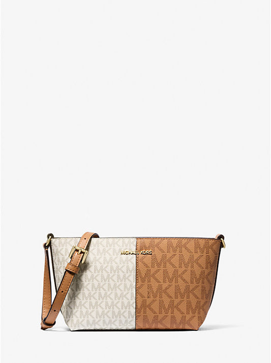 Michael Kors Jet Set Small Two-Tone Logo Crossbody Bag